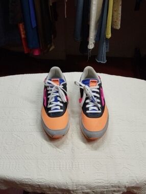 Puma Orange, Pink & Blue Low-Top Sneakers
